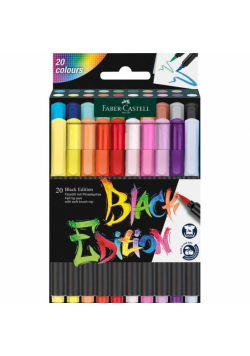 Pisaki pędzelkowe Black Edition 20 kolorów
