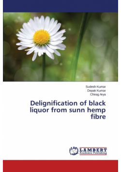 Delignification of black liquor from sunn hemp fibre