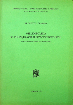 Wielkopolska w początkach II Rzeczypospolitej