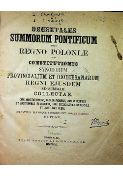 Decretales summorum pontificum pro Regno Poloniae 1882 r.