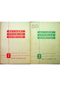 Wojskowy Przegląd Historyczny Rok XIV Nr 1 i 2