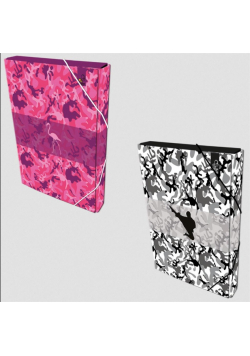 Teczka Box A4 na gumkę Camouflage mix