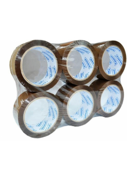 Taśma klejąca 48mmx60m brązowa mocna (6szt)