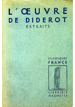 L ' oeuvre De Diderot Extraits