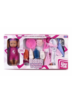 Lalka Bobas 28 cm z akcesoriami do kąpieli