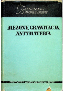 Mezony grawitacja antymateria