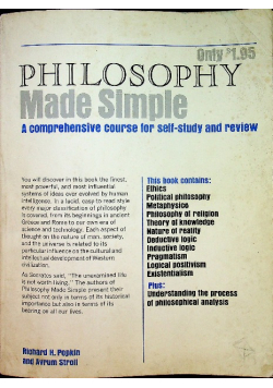 Philosophy made simple a comprehensive course for self study and review
