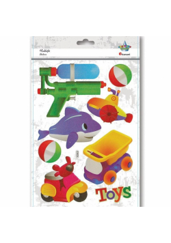 Naklejki wypukłe miękkie toys mix 8szt