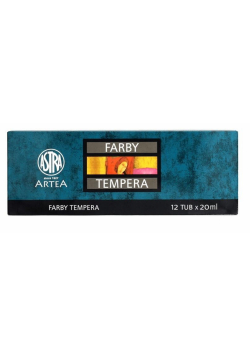 Farby tempera 12 kolorów 20ml ASTRA