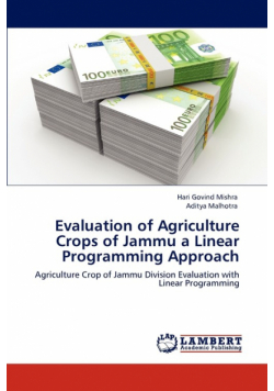 Evaluation of Agriculture Crops of Jammu a Linear Programming Approach