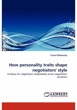 How personality traits shape negotiators' style