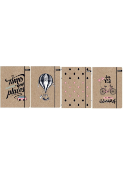 Teczka z gumką A4 Premium Kraft Liner mix