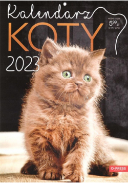 Kalendarz 2023 A4 Ścienny koty