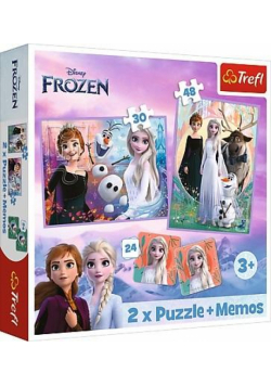 Puzzle 2w1 + memos Księżniczki w swojej krainie