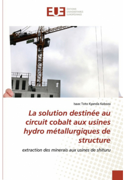 La solution destinée au circuit cobalt aux usines hydro métallurgiques de structure