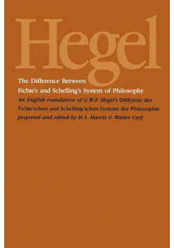 The Difference Between Fichte's and Schelling's System of Philosophy