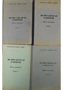 Ruch oporu w latach 1939 1944 na białostocczyźnie Część 1 do 4