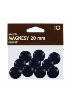 Magnes 20mm czarny 10szt GRAND