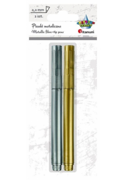Pisak metaliczny złoty + srebrny