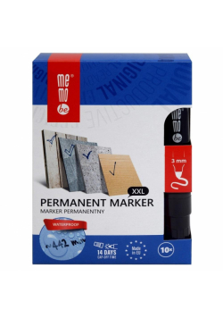 Marker permanentny 3mm czarny (10szt) MemoBe