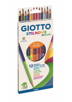 Kredki Stilnovo dwustronne 12 kolorów GIOTTO