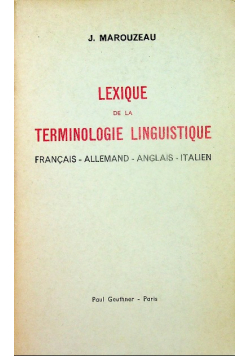Lexique de la terminologie linguistique