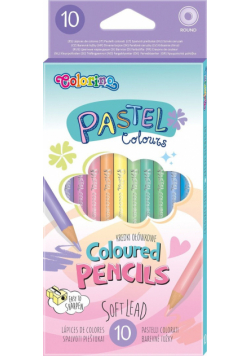 Kredki ołówkowe okrągłe Pastel 10 kolorów