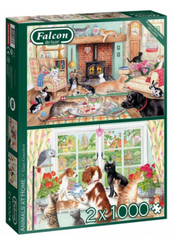 Puzzle 2x1000 Falcon Zwierzęta domowe G3