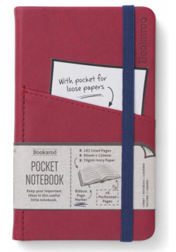 Bookaroo Notatnik Journal Pocket A6 - Bordowy