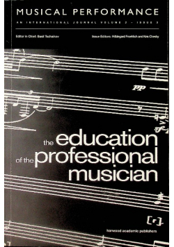 The Education of the Professional Musician