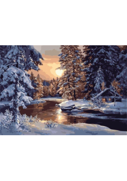 Malowanie po numerach - Zimowa aura 40x50 rama