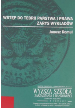 Wstęp do teorii państwa i prawa Zarys wykładów