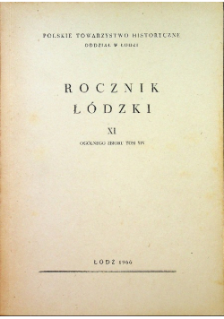 Rocznik Łódzki Tom XI