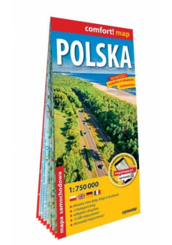 Comfort! map Polska 1:750 000 laminat w.2023