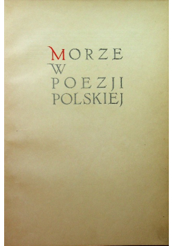 Morze w Poezji Polskiej 1937 r.