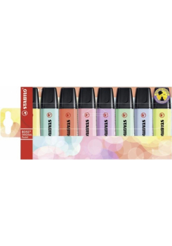 Zakreślacz Boss Pastel etui 8 kolorów STABILO
