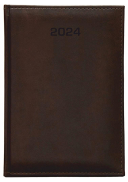 Kalendarz 2024 dzienny A4 Vivella ciemny brąz