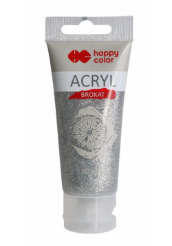 Brokat akrylowy 60 ml srebrny HAPPY COLOR