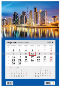 Kalendarz 2023 Jednodzielny Dubaj
