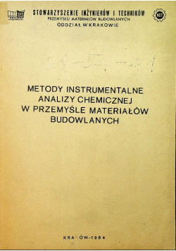 Metody instrumentalne analizy chemicznej w przemyśle materiałów budowlanych