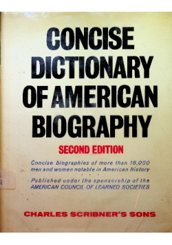 Concise dictionary of american biography