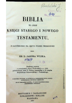 Biblia to jest księgi Starego i Nowego Testamentu 1950 r