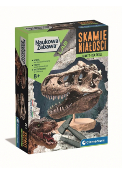 Naukowa zabawa. Skamieniałości. czaszka T-Rexa