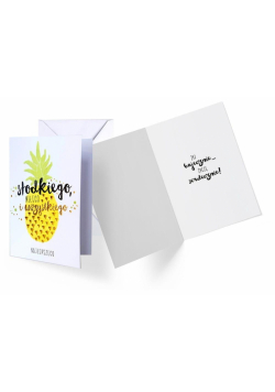 Karnet B6 GS-015 Wszystkiego najlepszego ananas