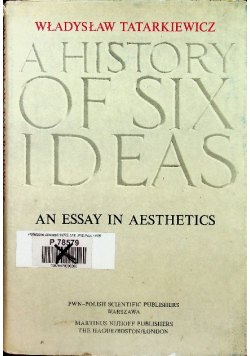 A history of six ideas an essay in aesthetics
