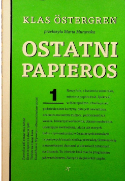 Ostatni papieros Tom 1