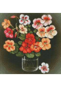 Diamentowa mozaika - Nasturcje 40x40cm