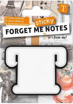 Forget me sticky notes kart samoprzylepne litera T
