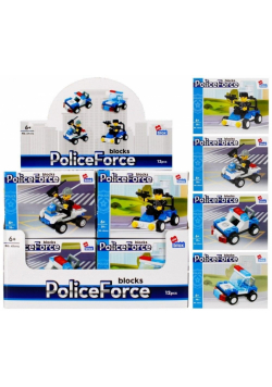 Klocki konstrukcyjne Policja ALLEBLOX (12szt)