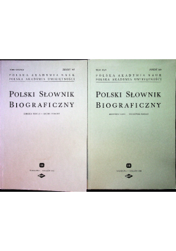 Polski Słownik Biograficzny zeszyty  164 i 163
